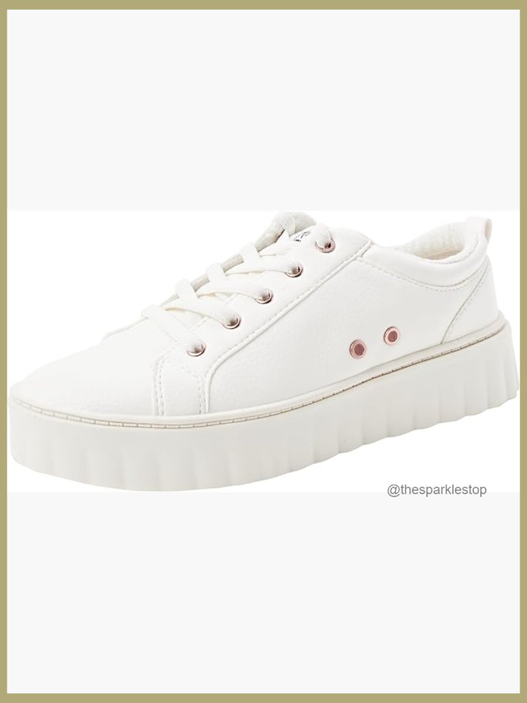 Faux Leather Platform Slip On Sneakers With Memory Foam